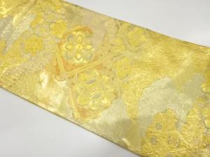 佐賀錦　雲取りに花・古典柄織り出し　袋帯